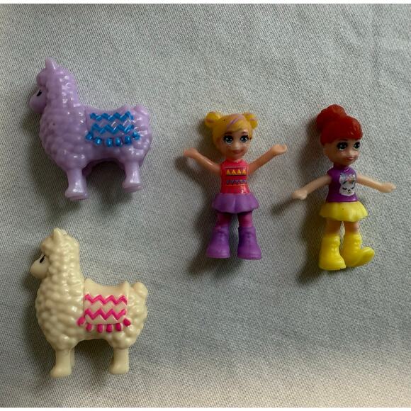 Polly Pocket Llama Music Party Compact Toy 2 Micro Dolls and Animals - Picture 9 of 10